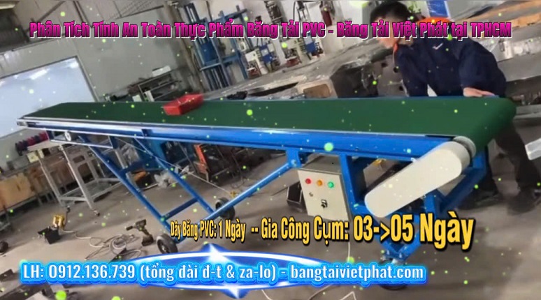 băng tải PVC nâng hạ