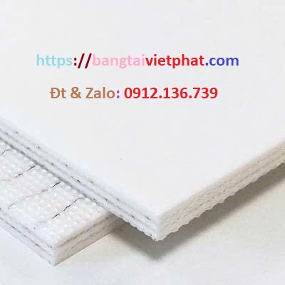 mẫu băng tải PVC trắng