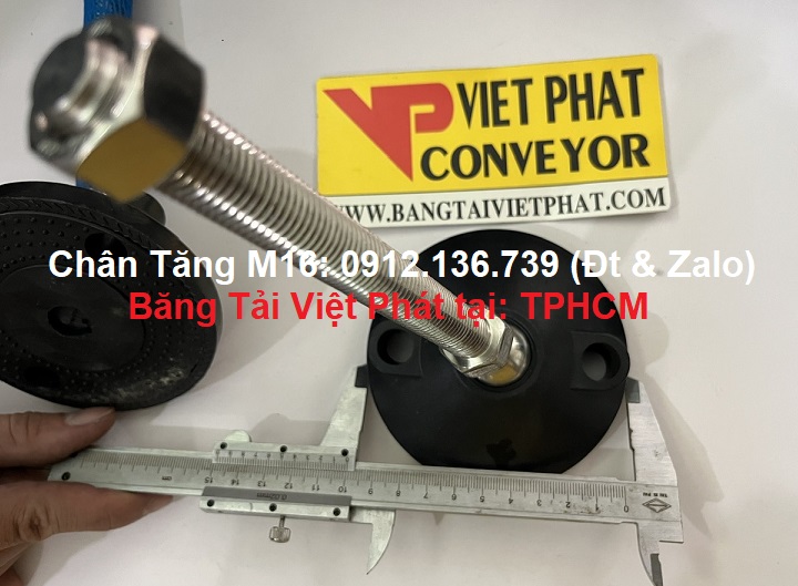 đường kính đế nhựa của chân tăng M16