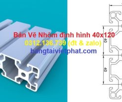 Bản vẽ profile nhôm định hình 40x120